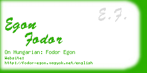 egon fodor business card